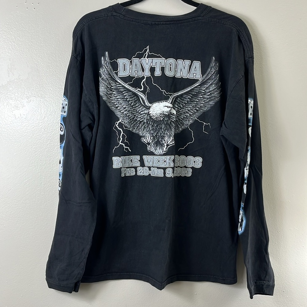 NCC Gold Apparel vintage Daytona Bike Week 2003 Black Tee Shirt Men’s L